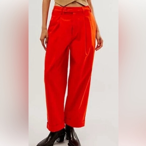Free People Pants - Free People chino pants in hot red